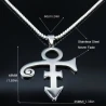 Necklace with PRINCE (symbol of love) pendant on chain (black)