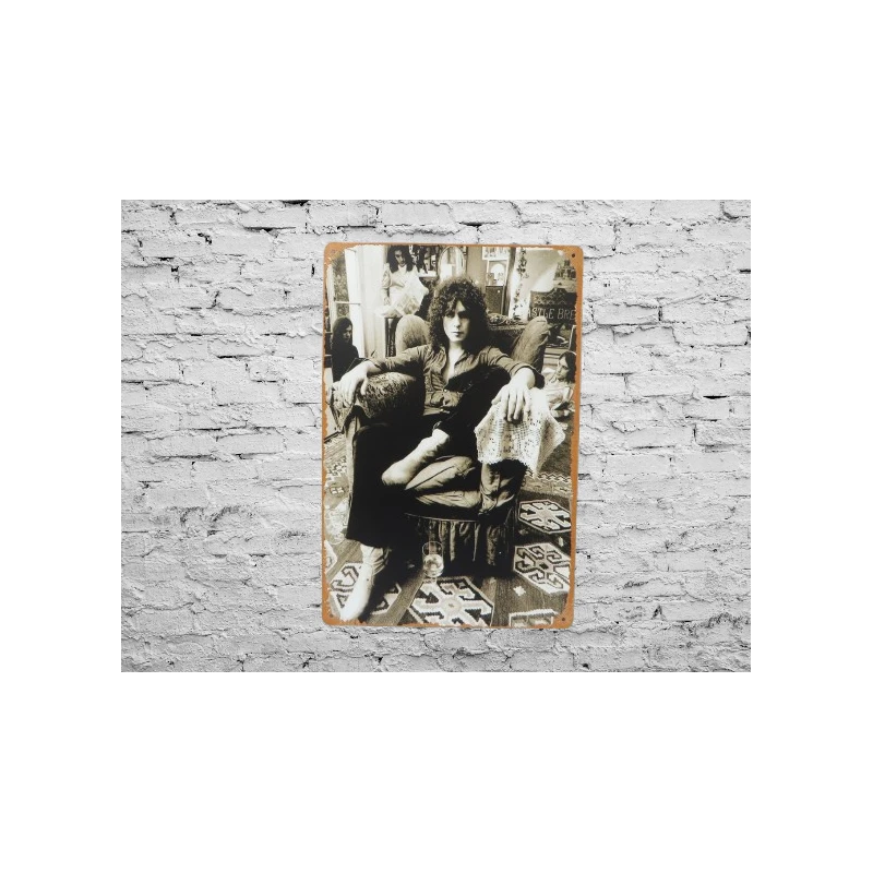WANDSCHILD MARC BOLAN T. Rex. – Vintage Retro – Mancave – Wanddekoration – Werbeschild