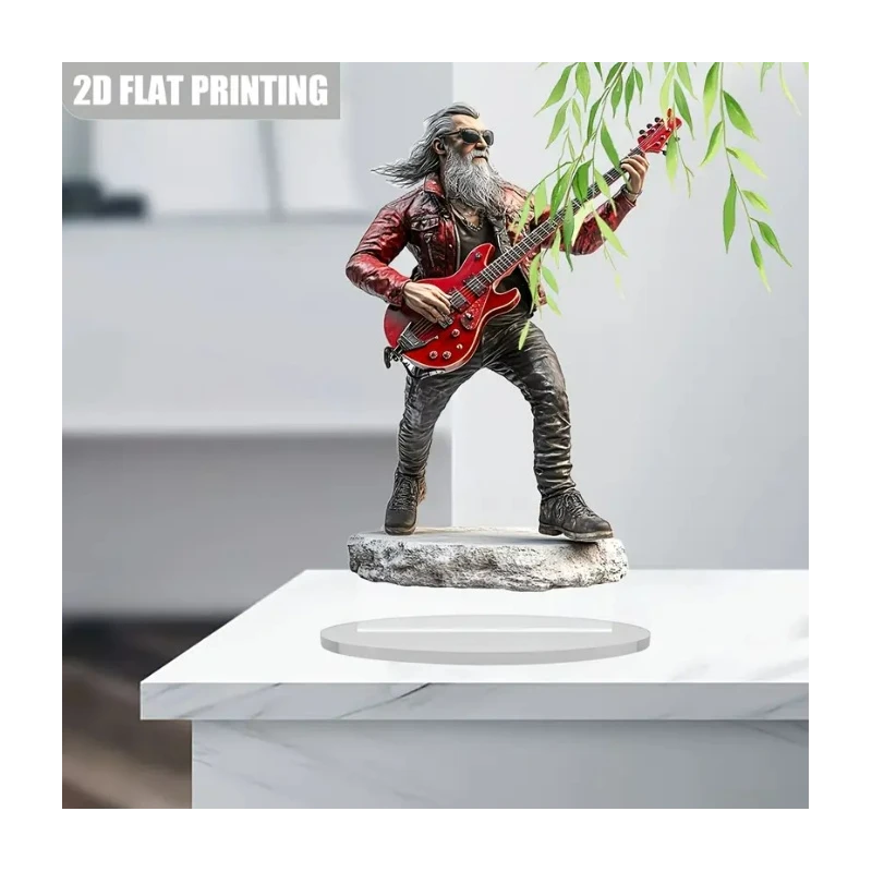 Fiberglass/Acrylic Rockstar 2D guitarist