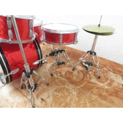 Kit de batterie EXCLUSIF Slingerland RED Glitter Noramaal 50 joar - Modèle très détaillé -Modèle LUXE -