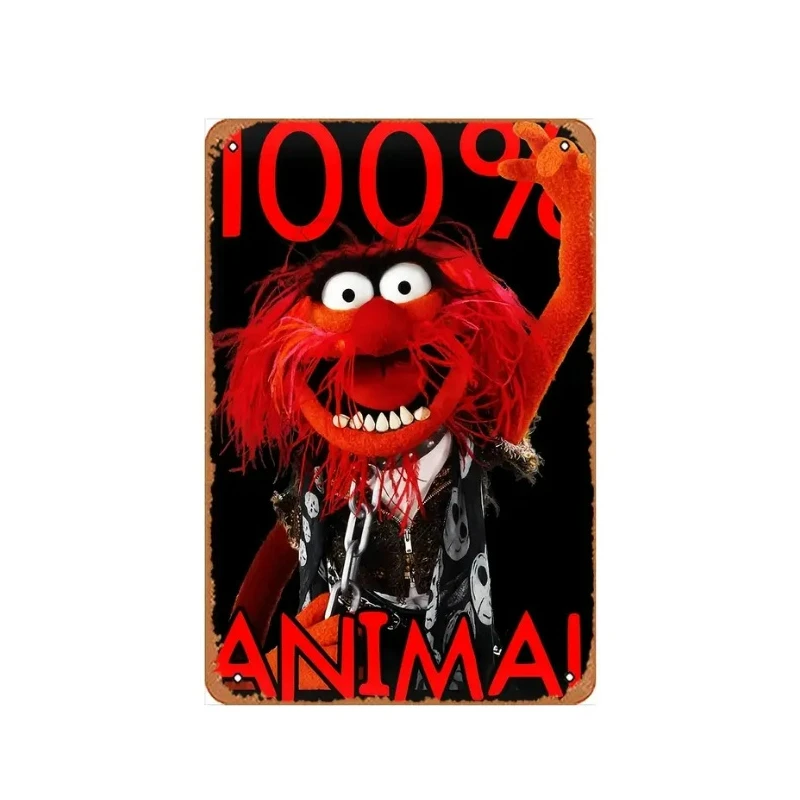 Wandbord Metalen Wandbord "ANIMAL 'Let's Rock' - Muppets" - Mancave - Wand Decoratie - Metalen bord