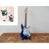 guitare miniature Fender Stratocaster Blue Transparent satin Cory Wong