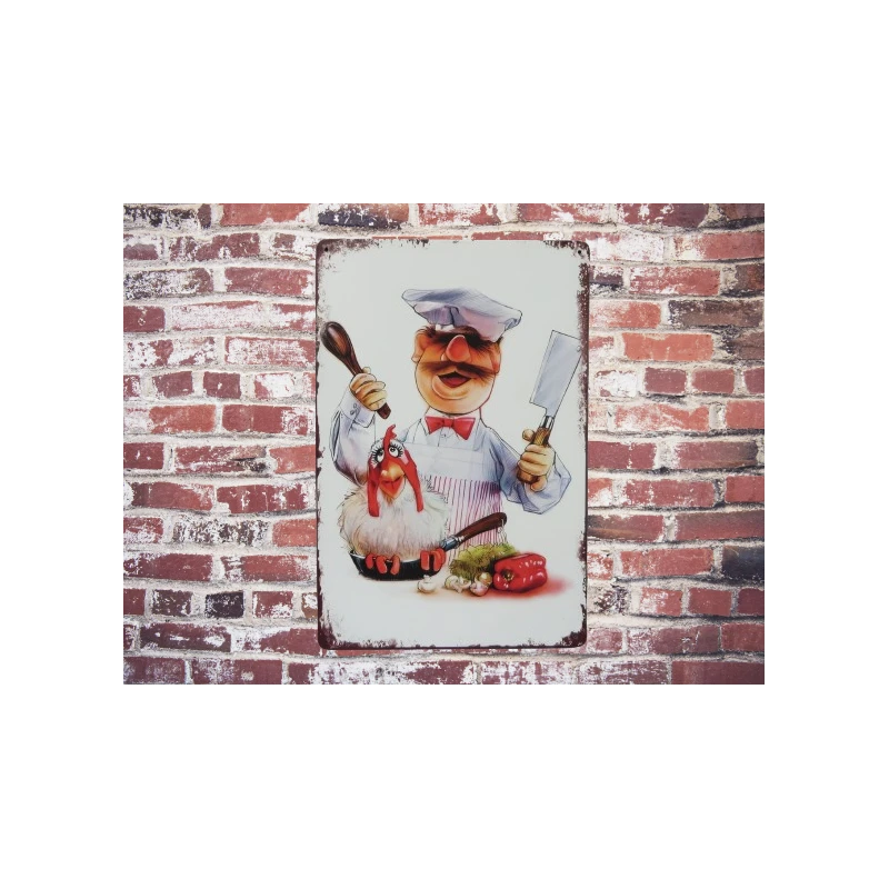 Wandschild Metallwandschild SWEDISH CHEF - "Muppets" - Mancave - Wanddekoration -