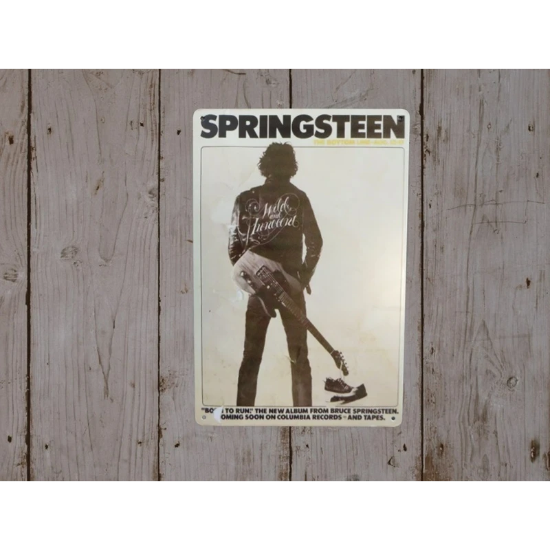 Wandschild Bruce Springsteen „The Boss“ – Vintage Retro – Mancave – Wanddekoration – Werbeschild – Metallschild