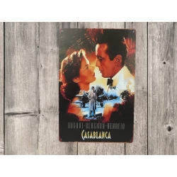 Wandbord CASABLANCA 1942 'movie board' - Vintage Retro - Mancave - Wand Decoratie - Reclame Bord - Metalen bord
