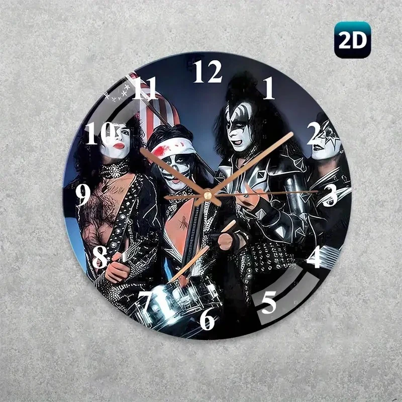 Uhr (digital) mit Glasplattenaufdruck KISS "Army"