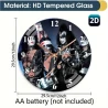 Klok (digitaal) met glasplaat opdruk KISS "Army"