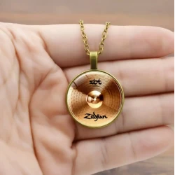 Pendentif cymbale Zildjan - cymbale avec chaîne couleur cuivre
