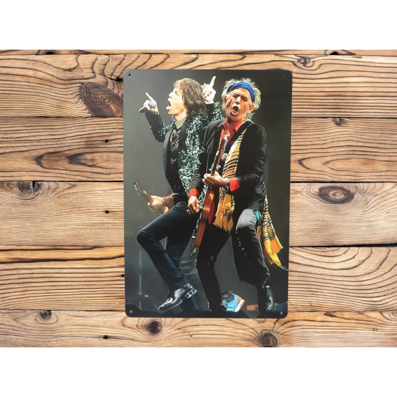 Wandschild ROLLING STONES 'Live' Vintage Retro - Mancave - Wanddekoration - Werbeschild - Metallschild