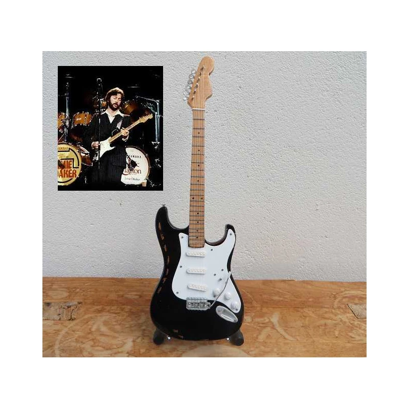 miniatuur gitaar Fender Stratocaster "Blackie" Eric Clapton Studio