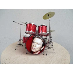 Drumstel IM  David Bowie RED glitter