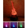 Miniatuur ROCK LED gitaar Gibson Les Paul 3D lamp (7 kleuren) met afstandsbediening/remote control