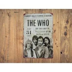 Wandbord  THE WHO Vintage Retro - Mancave - Wand Decoratie - Reclame Bord - Metalen bord