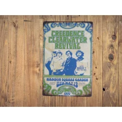 Wandbord CREEDENCE CLEARWATER RIVIVAL "1970"- Vintage Retro - Mancave - Wand Decoratie - Reclame Bord - Metalen bord