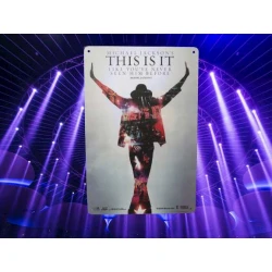 Wandbord  MICHAEL JACKSON "This is it" - Vintage Retro - Mancave - Wand Decoratie - Reclame Bord - Metalen bord