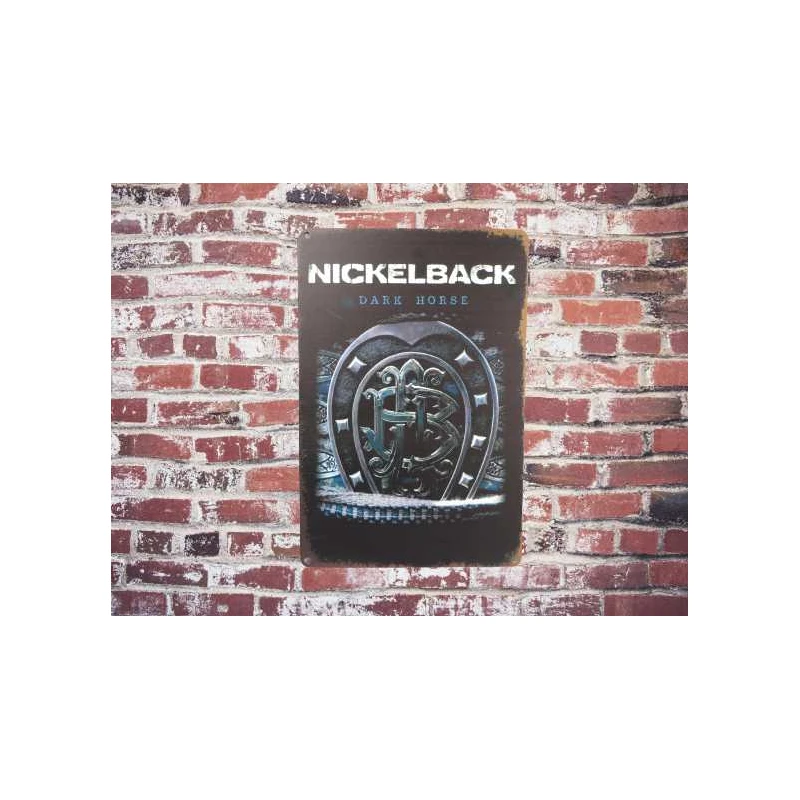 Wandbord NICKELBACK "Dark Horse" - Vintage Retro - Mancave - Wand Decoratie - Reclame Bord - Metalen bord