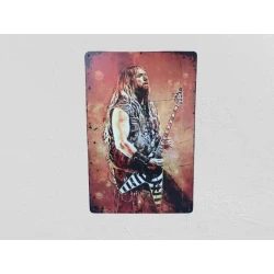 Wandbord  ZAKK WYLDE  'Pantera' - Vintage Retro - Mancave - Wand Decoratie - Reclame Bord - Metalen bord