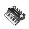 Miniatuur handgemaakte Accordeon Classic met 9 bass knoppen in zwart doosje