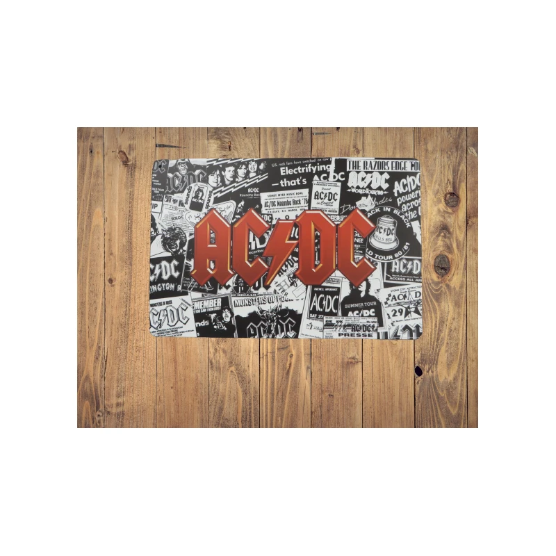 Wandschild ACDC 'The best of' Vintage Retro - Mancave - Wanddekoration - Werbeschild - Metallschild