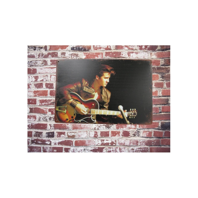 Wandschild ELVIS PRESLEY 'Classic' - Vintage Retro - Mancave - Wanddekoration - Werbeschild - Metallschild