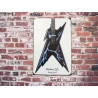 Wandteller Washburn Dime 333 Dimebolt Trans Blue Dimebag Darrell Vintage Retro - Mancave - Wanddekoration
