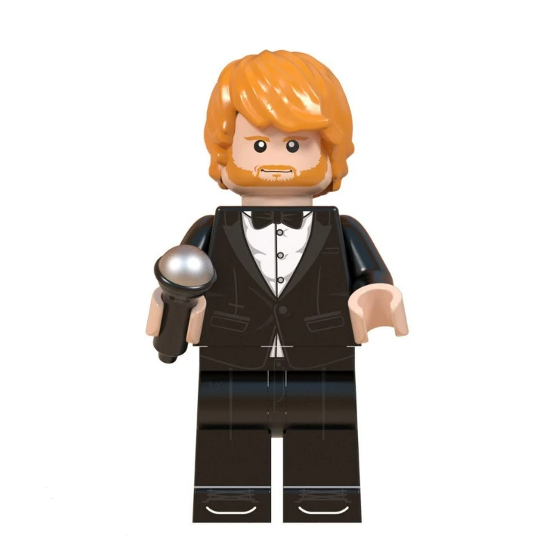 Lego achtig ROCK poppetje Ed Sheeran met microfoon