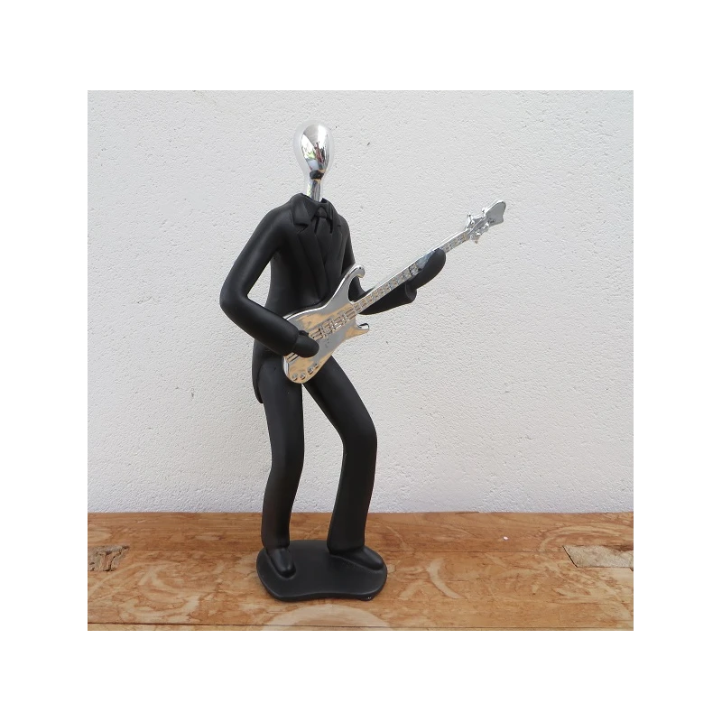 Originele beeldje decoratie abstracte sculptuur  'GITARIST' HOME DECO ART