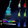 Miniatur-ROCK-LED-Gitarre Gibson Les Paul 3D-Lampe (16 Farben) mit Fernbedienung