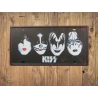 WANDBORD KISS 'I WAS MADE FOR LOVIN' YOU'- 1978 VINTAGE RETRO - MANCAVE - WAND DECORATIE - RECLAME BORD - METALEN BORD
