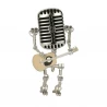 Microphone Robot Lamp Vintage Metal Decoration Lighting