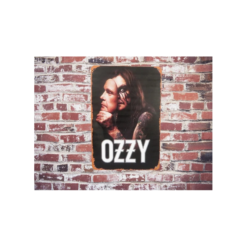 Wandbord  John Michael "Ozzy" Osbourne - Vintage Retro - Mancave - Wand Decoratie - Reclame Bord - Metalen bord