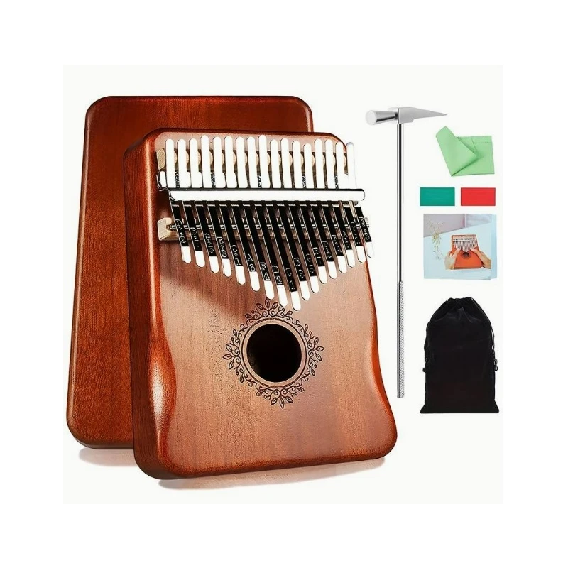 17-Toets Perfecte Gauntlets Piano Mahonie BRUINE Kalimba