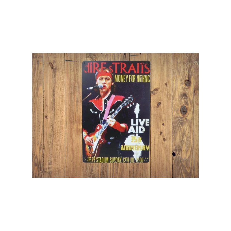 Wall sign DIRE STRAITS money for nothing Vintage Retro - Mancave - Wall Decoration - Advertising Sign - Metal sign