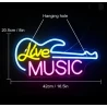 LED Neon Sign "LIVE MUSIC" Night lighting / mood lighting