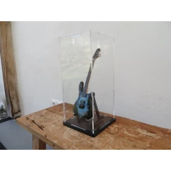 Plexiglass bell jar / display case for miniature guitar, among others