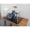 Plexiglass bell jar / display case for miniature drumset, among others