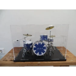 Plexiglass bell jar / display case for miniature drumset, among others