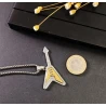 Ketting met gitaar (Epiphone Flying-V) hangertje zilverkleurig