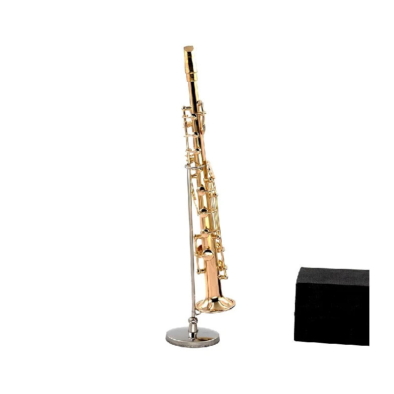 Metall-Sopransaxophon Sopransaxophon Sax mit Ständer und Koffer