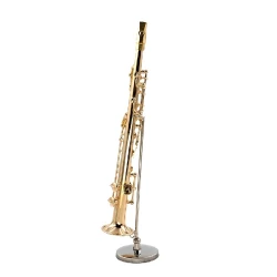 Saxophone Soprano en métal Saxophone Soprano Sax avec support et étui