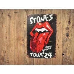 Wandschild The ROLLING STONES 'Hackney Diamonds 2024' - Vintage Retro - Mancave - Wanddekoration - Werbeschild